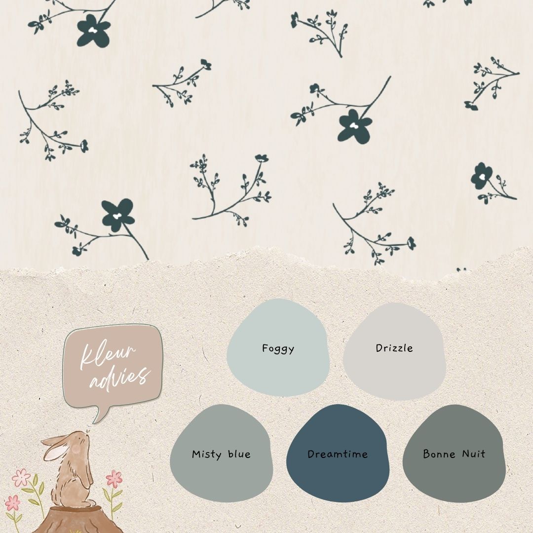 Bloemenzee groot Denim blauw - Bibelotte