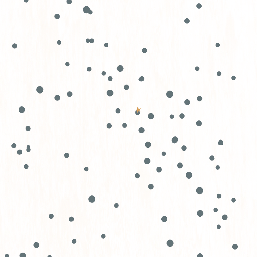 Dottig denim blauw - Bibelotte