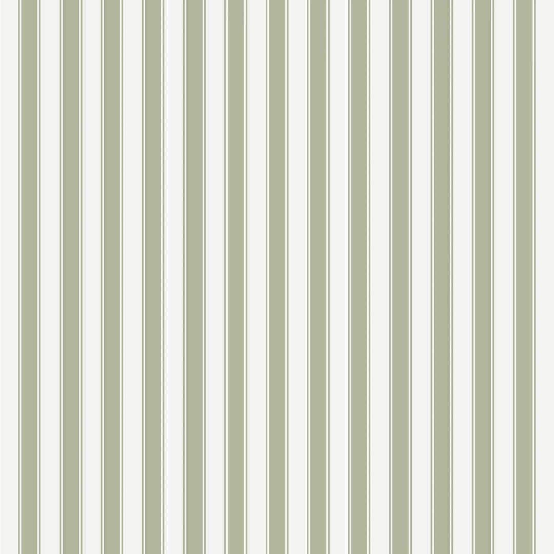 French Stripes Green - Summer Gray