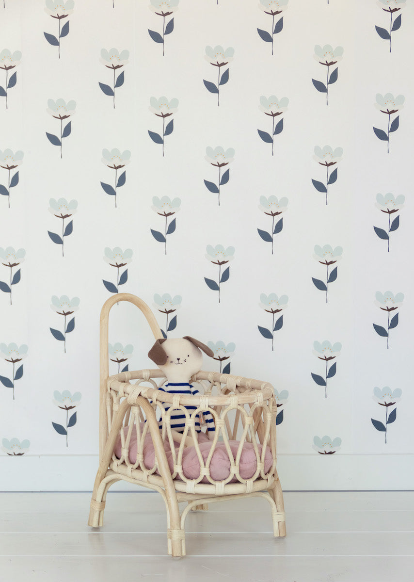 Retro Blume blau - Bibelotte