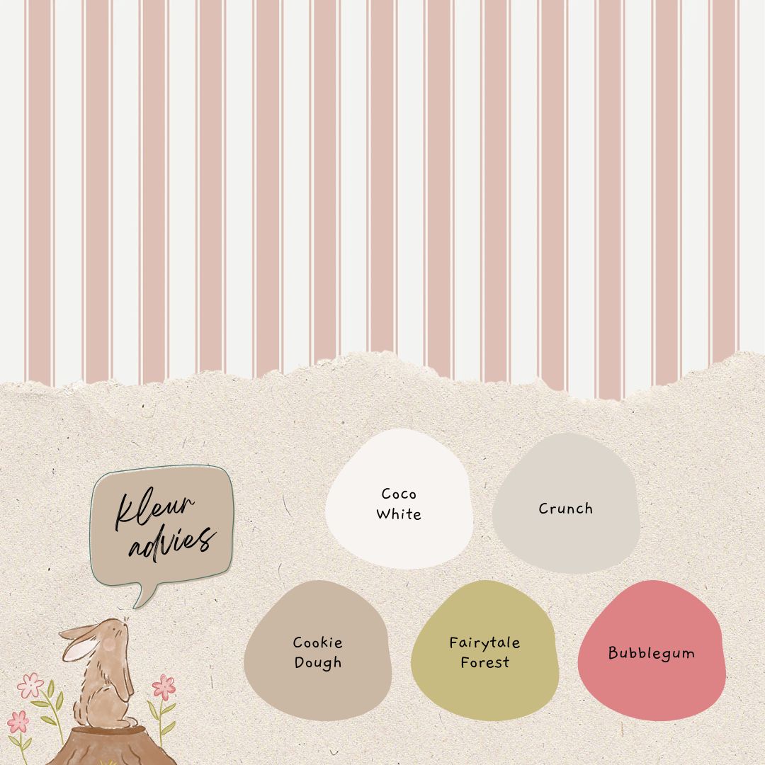 French Stripes Rose - Summer Gray