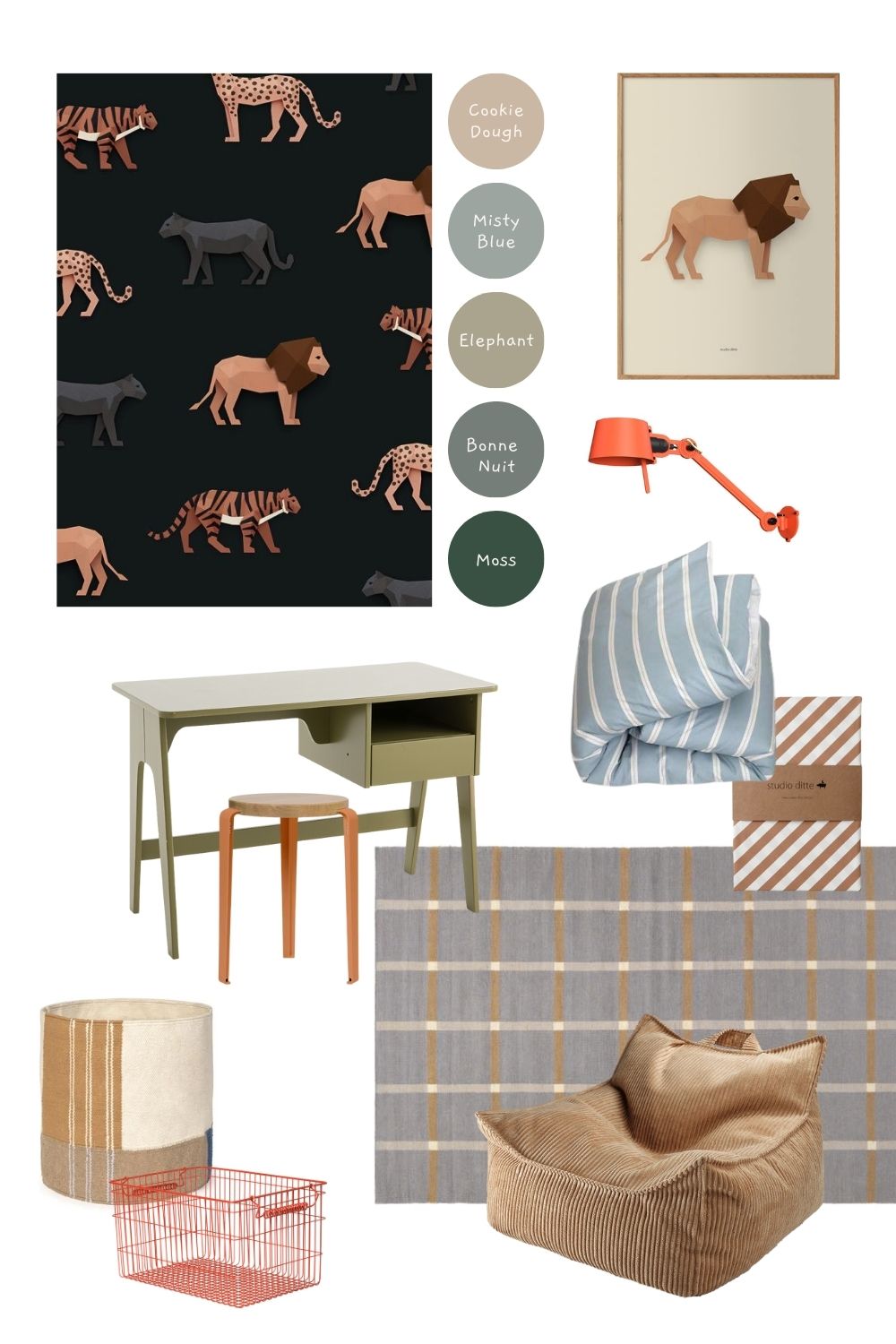 Big cats behang dark - Studio Ditte