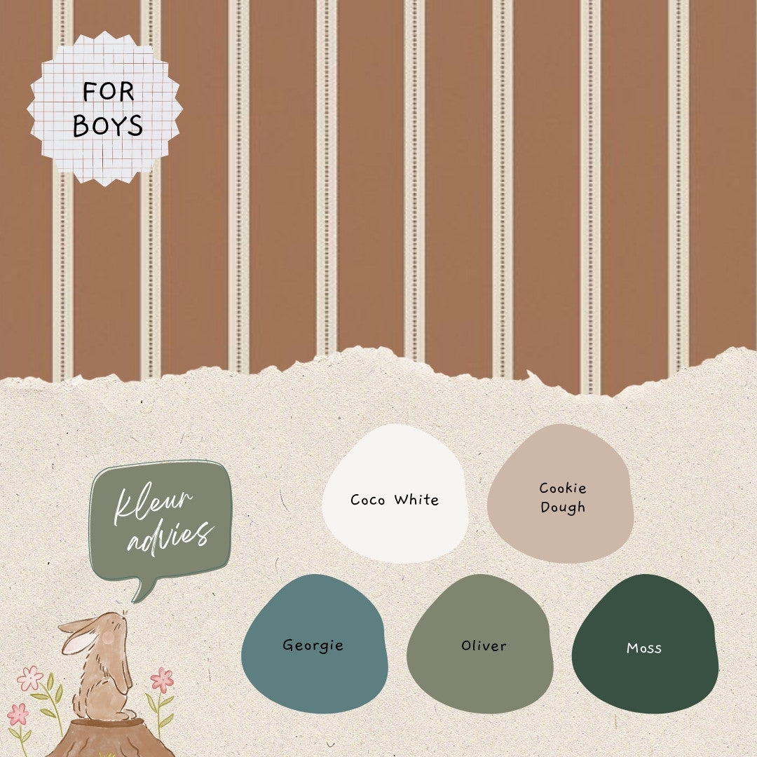 Kleuradvies Lintjes behang karamel Boys