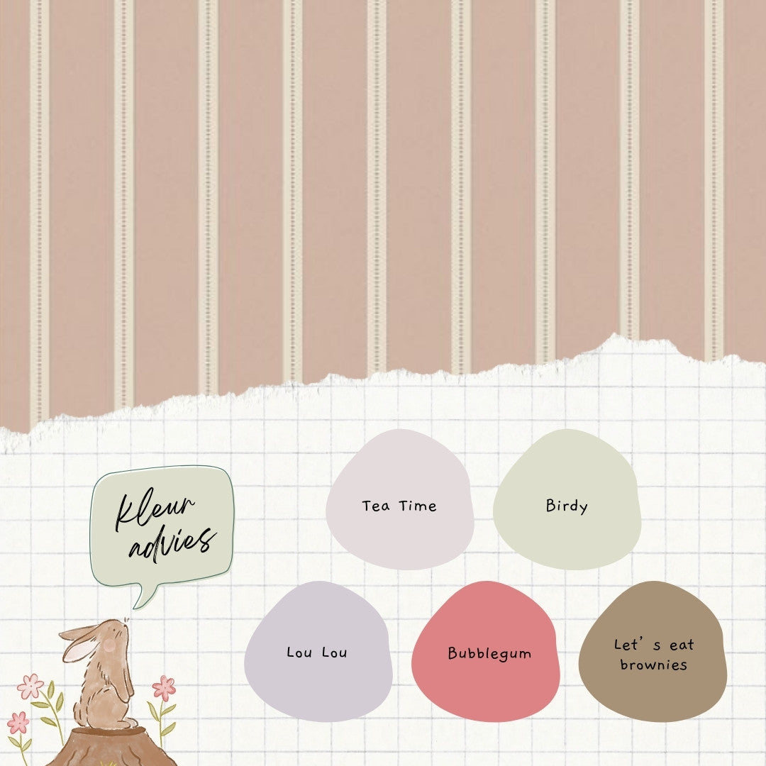 Kleuradvies Lintjes behang oud roze
