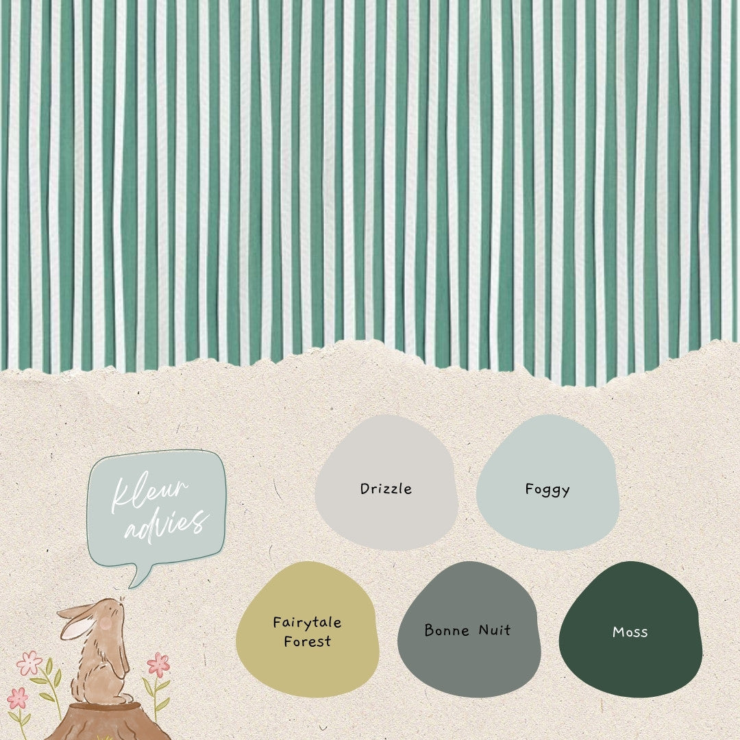 Kleuradvies Strepen behang jade