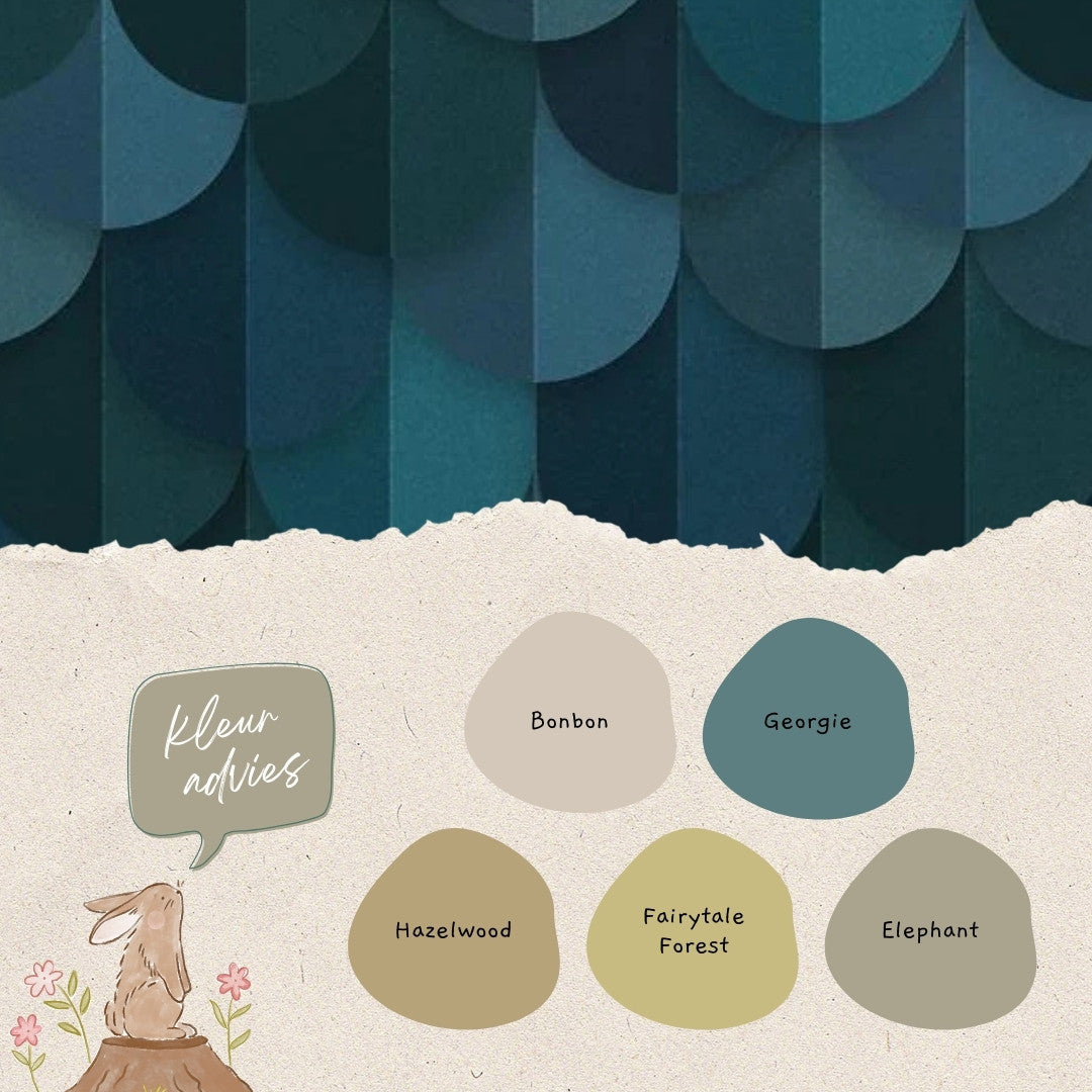 Kleuradvies Waterval behang blauw