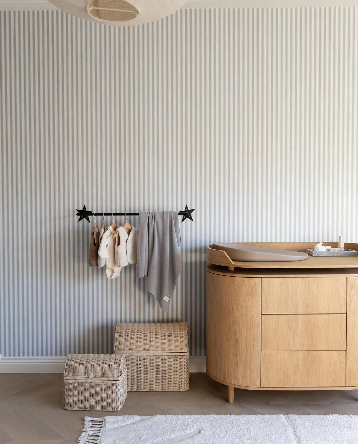 French Stripes Blue - Summer Gray