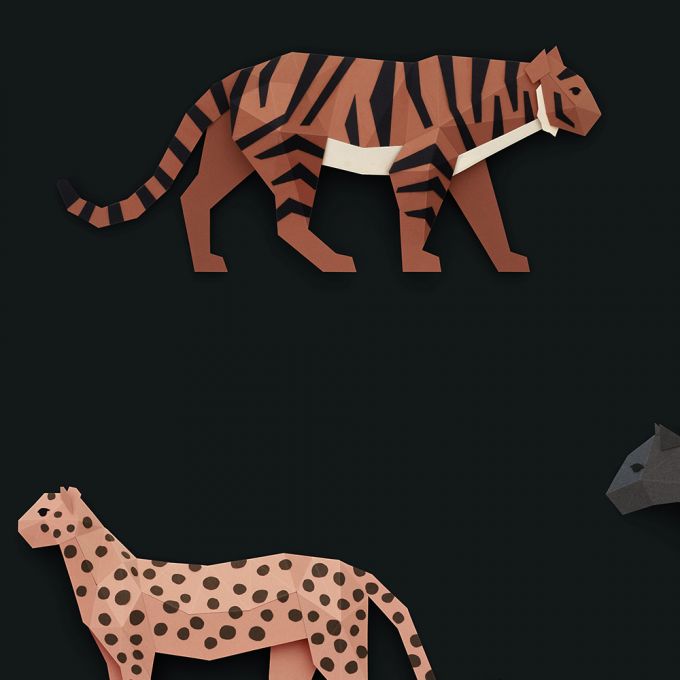 Big cats behang dark - Studio Ditte
