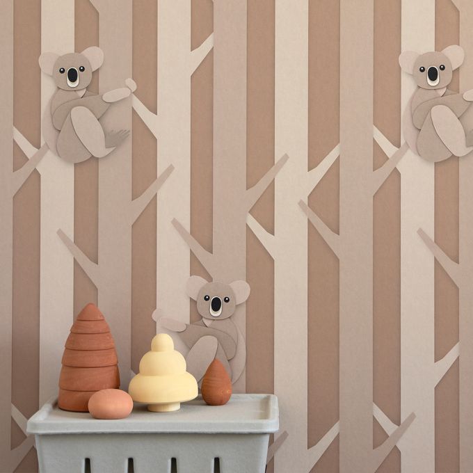 Big cats wallpaper cream - Studio Ditte