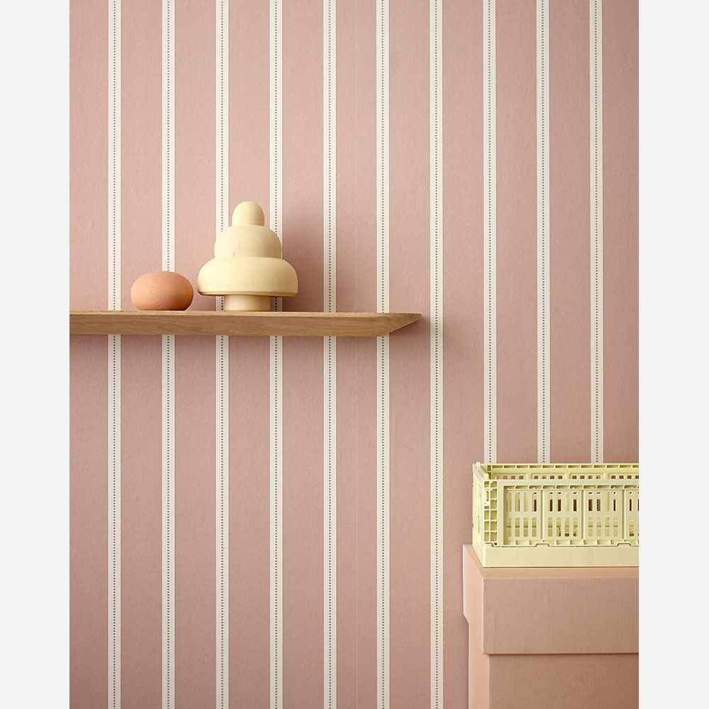Ribbon wallpaper stone blue - Studio Ditte