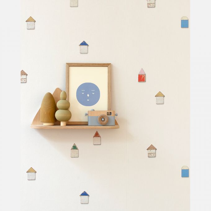 Strandhuisjes behang - Studio Ditte