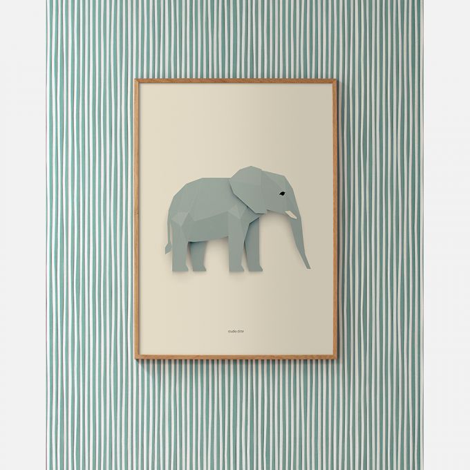 Gestreifte Tapete Jade - Studio Ditte