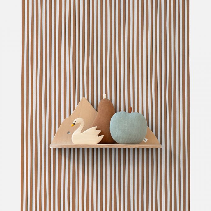 Striped wallpaper caramel - Studio Ditte