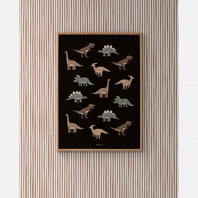 Strepen behang karamel - Studio Ditte