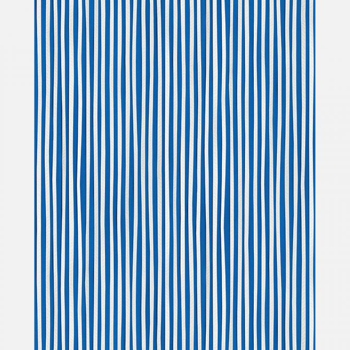 Strepen behang kobaltblauw - Studio Ditte
