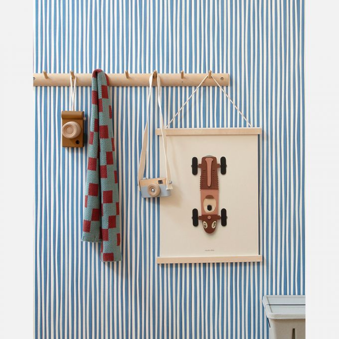 Striped wallpaper Paris blue - Studio Ditte