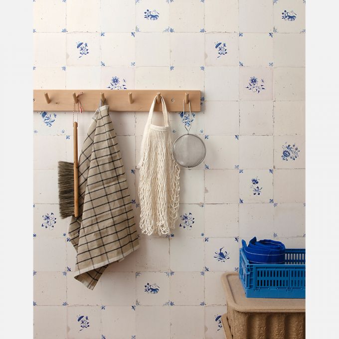 Botanisch tegeltjes behang donkerblauw - Studio Ditte