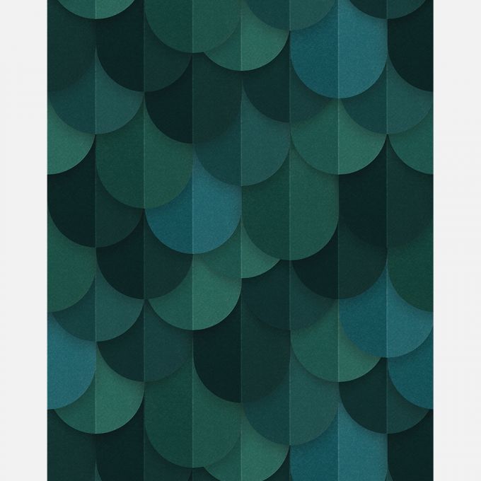 Waterfall wallpaper green - Studio Ditte