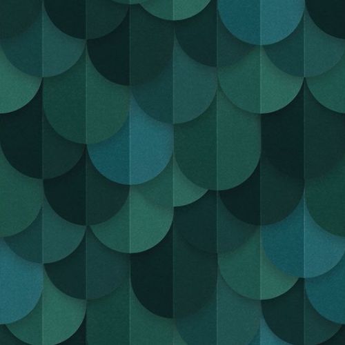 Waterfall wallpaper green - Studio Ditte