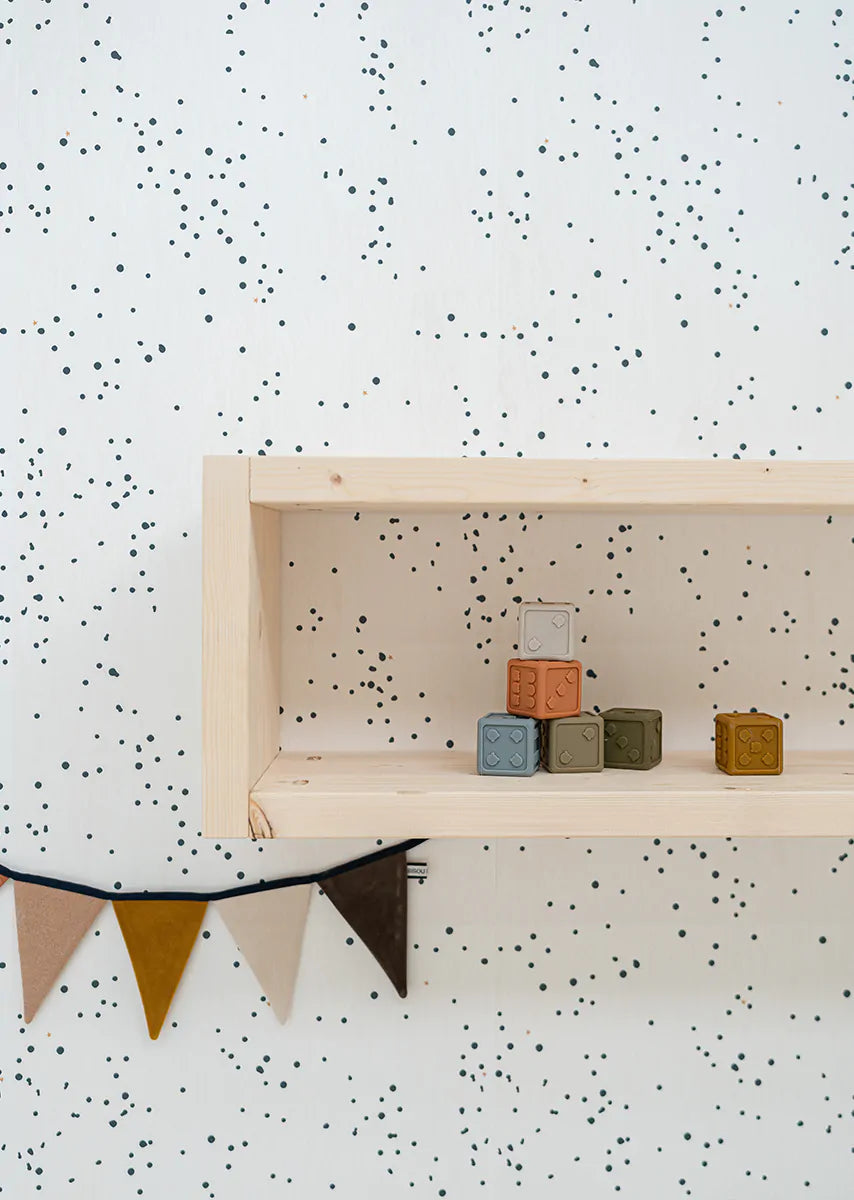 Dottig denim blauw - Bibelotte