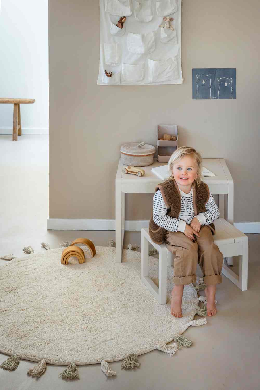 Vloerkleed Sara Naturel Green