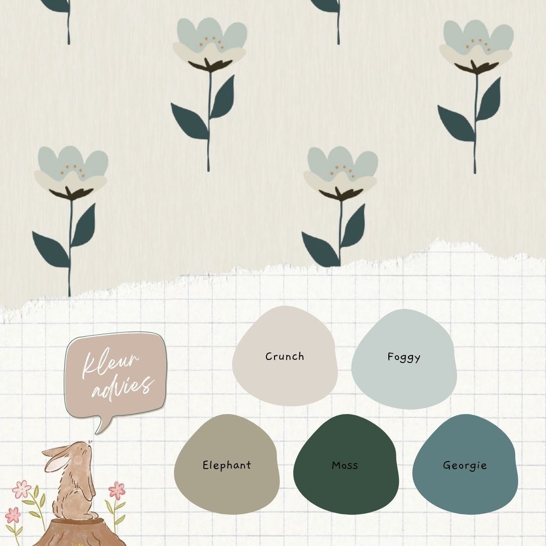Retro Blume blau - Bibelotte