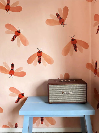 Kinderkamer behang Moth Natural | Meet Me at the Wall