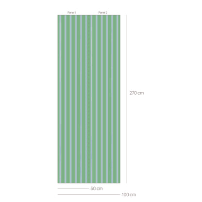 Afmetingen van Behang Juna Twiggy van Bibelotte – twee banen van 50 cm breed en 270 cm hoog