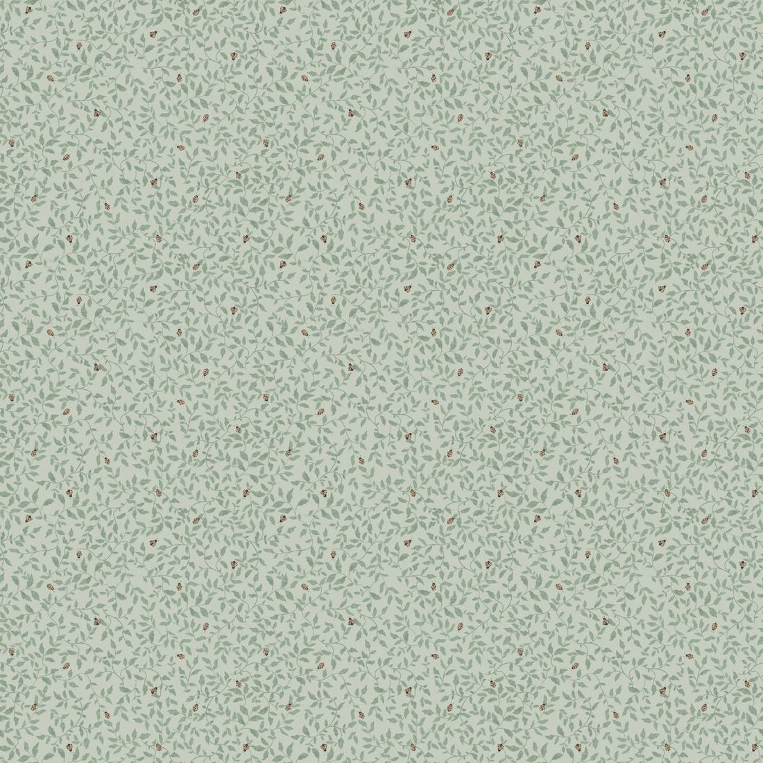Ladybirds Sage vliesbehang van Summer Gray – speels lieveheersbeestjespatroon in zachte salie en mosgroene tinten