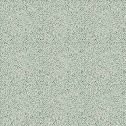 Ladybirds Sage vliesbehang van Summer Gray – speels lieveheersbeestjespatroon in zachte salie en mosgroene tinten