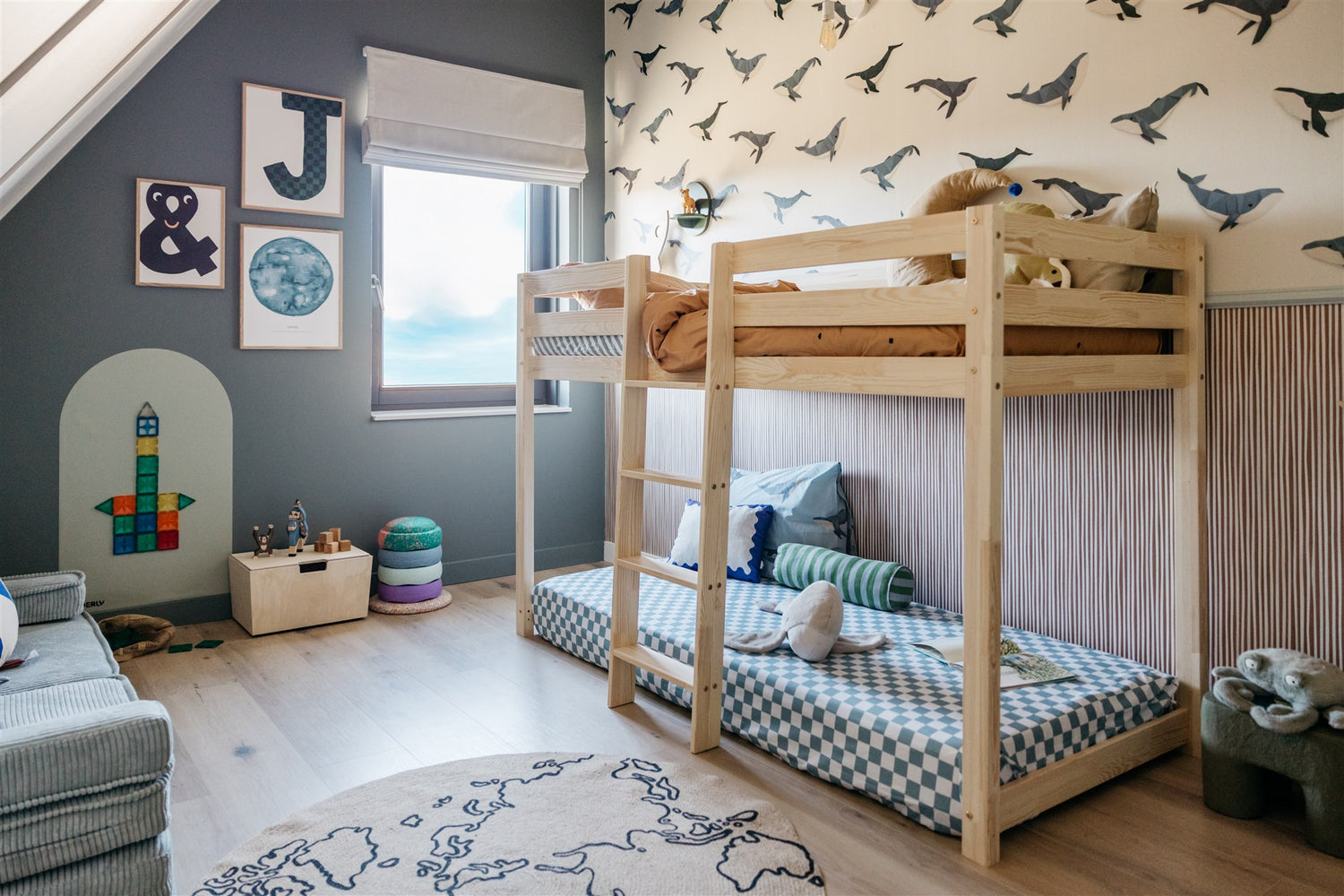 Walvis behang crème - Studio Ditte