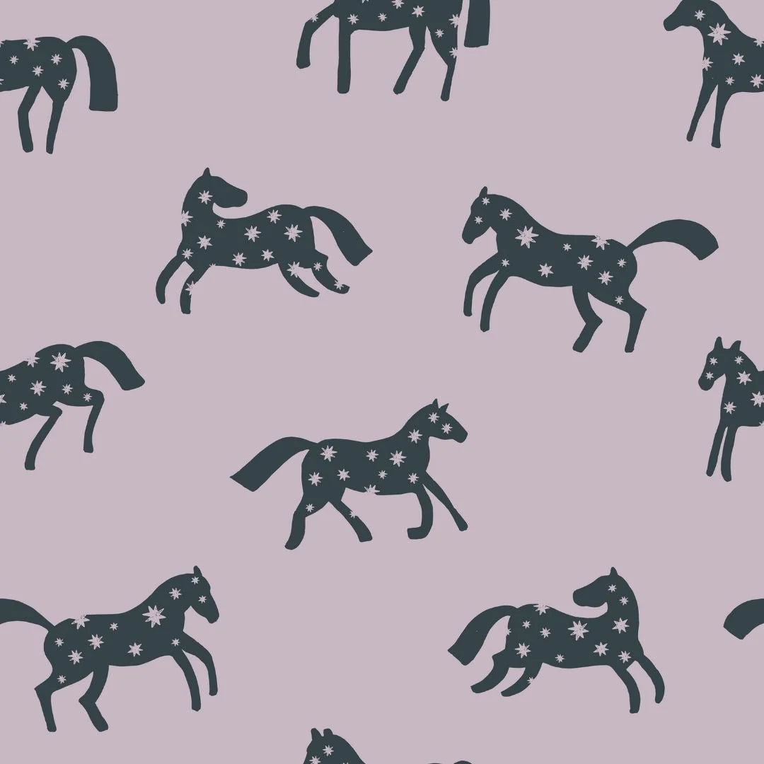 Kinderkamer behang Magic Horses Lilac | Meet Me at the Wall