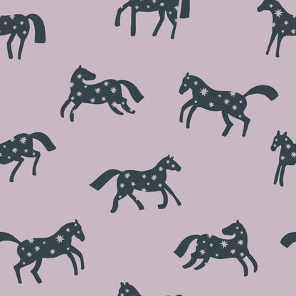 Kinderkamer behang Magic Horses Lilac | Meet Me at the Wall