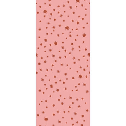 Kinderbehang Starry Night Pink – sterren patroon detail | Joëlle Wehkamp x Meet Me at the Wall
