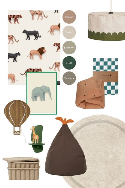 Big cats behang crème - Studio Ditte