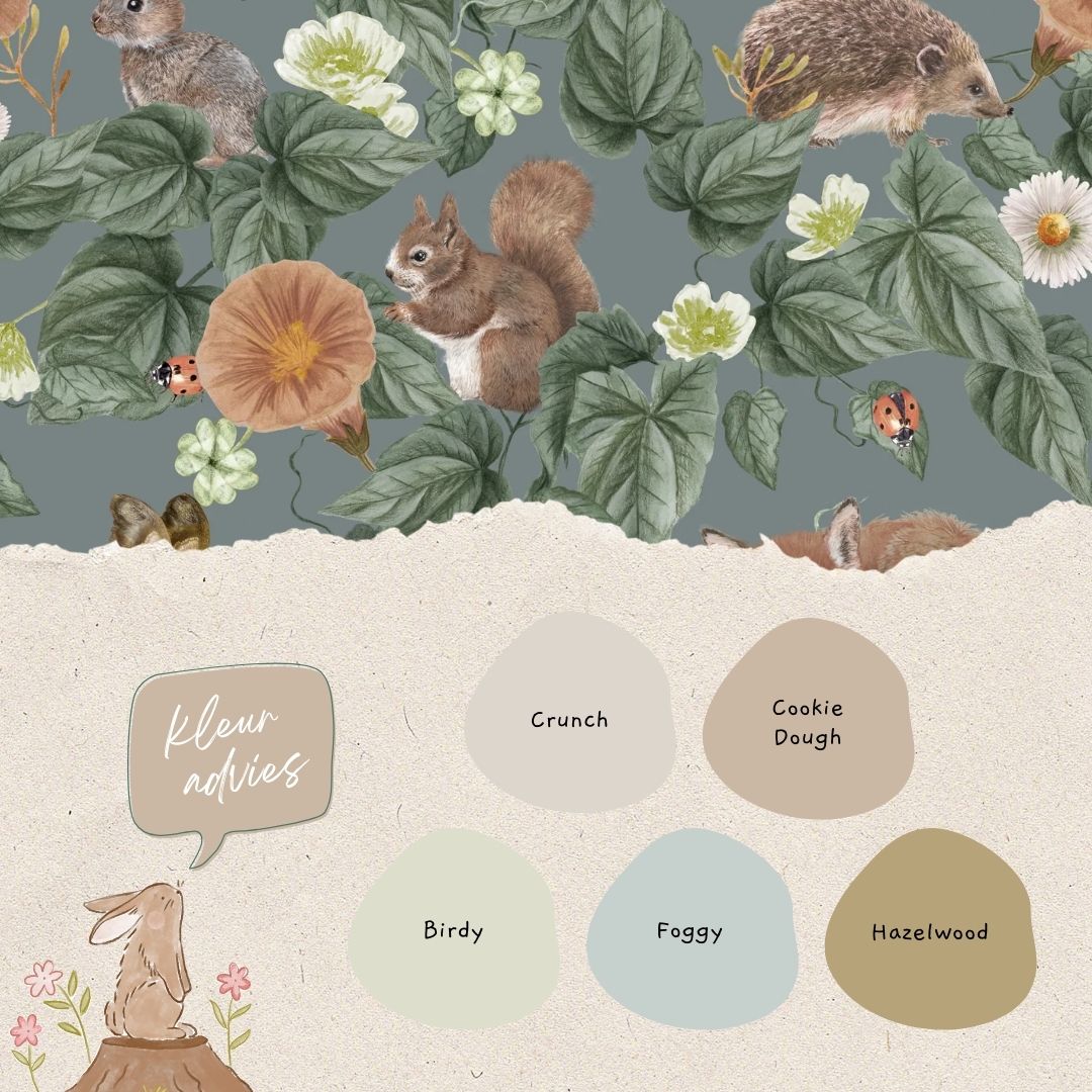 Forest Lullaby Teal - Summer Gray