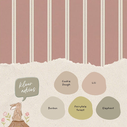 Ribbon wallpaper stone blue - Studio Ditte