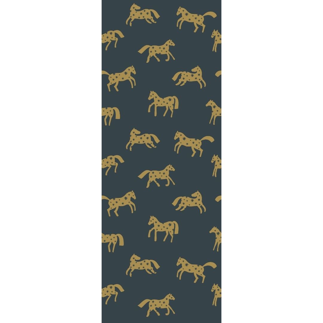 Wallpaper Meet me at the Wall - Magic Horses - Night Blue - Joëlle Wehkamp