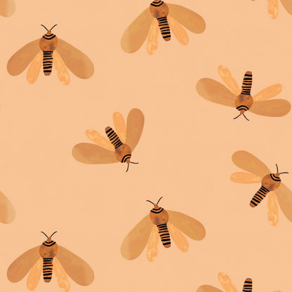 Meet Me at the Wall Wallpaper - Moth Sun - Aniek Bartels