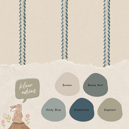 Lintjes behang Bo Denim - Studio Ditte