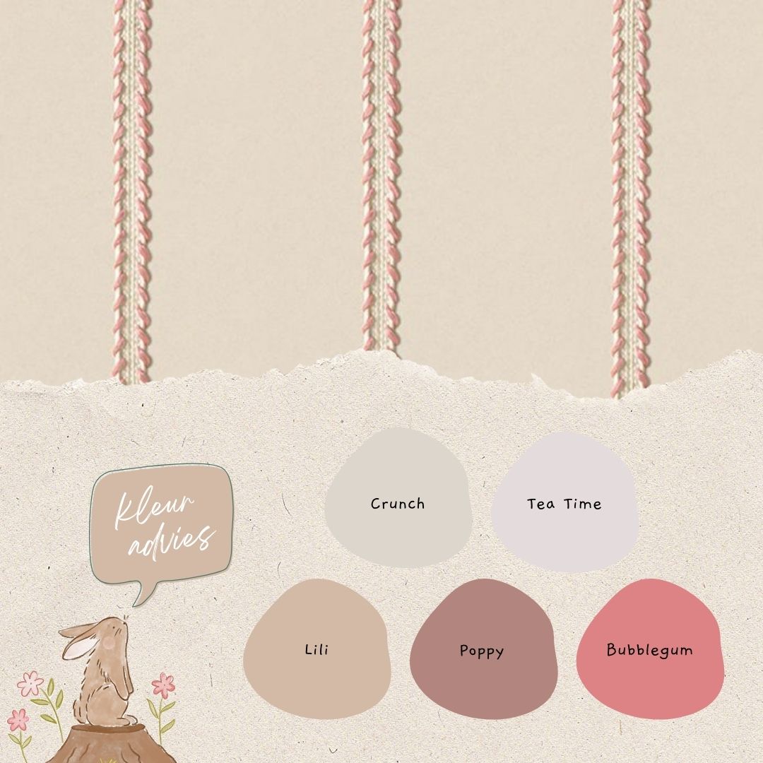 Lintjes behang Bo Roze - Studio Ditte