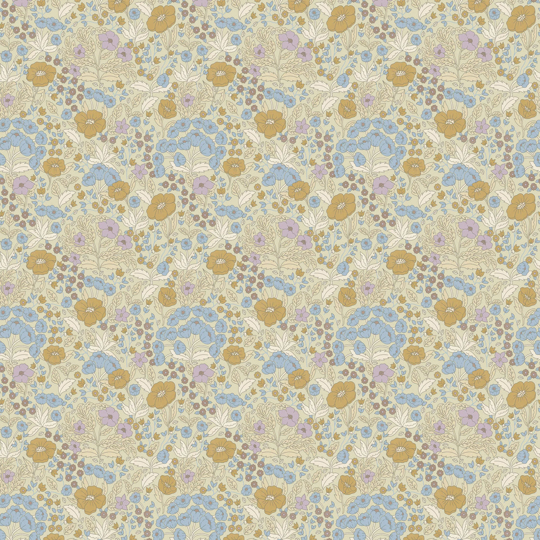 Doris Blue &amp; Mustard - Summer Gray