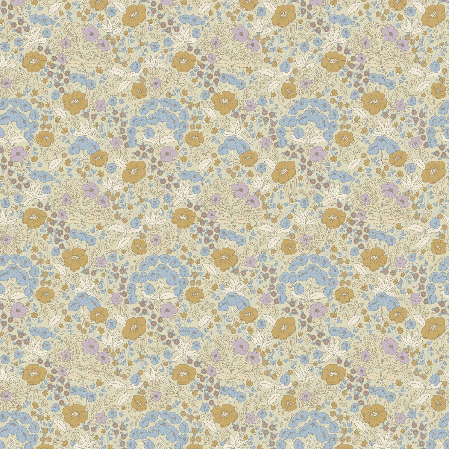 Doris Lilac &amp; mustard - Summer Gray