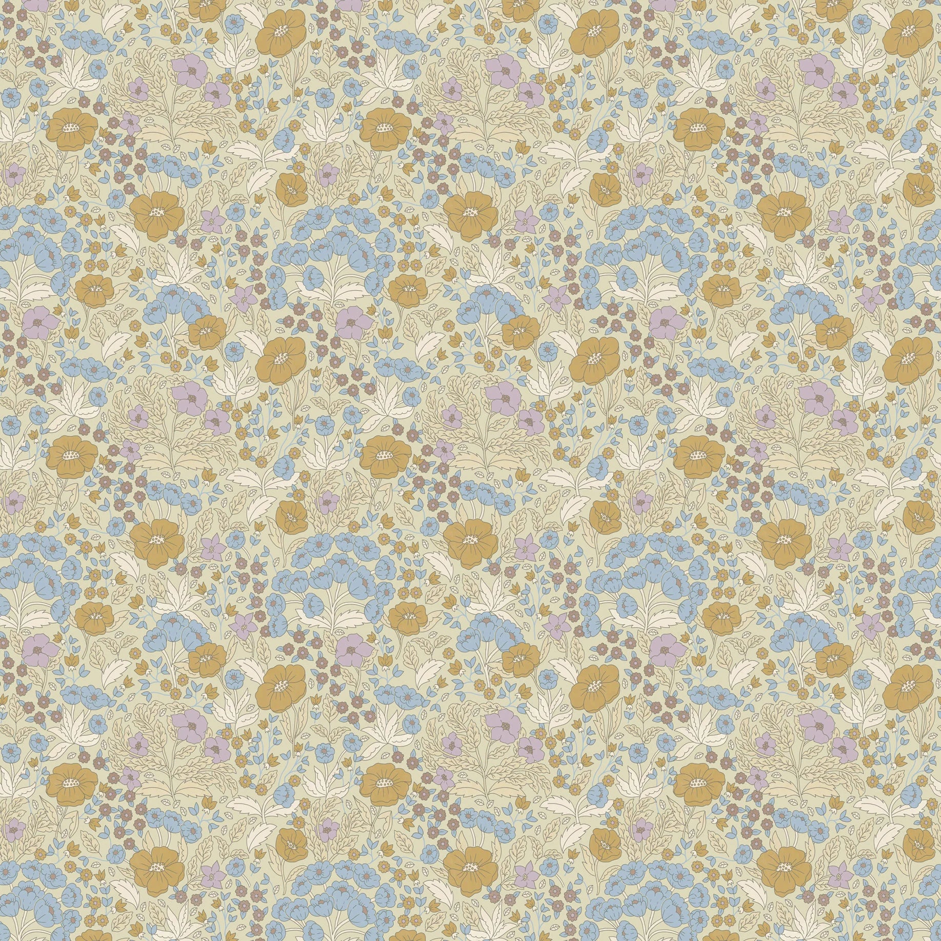 Doris Blue &amp; Mustard - Summer Gray
