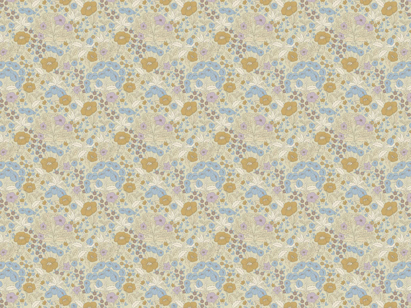 Doris Lilac &amp; mustard - Summer Gray