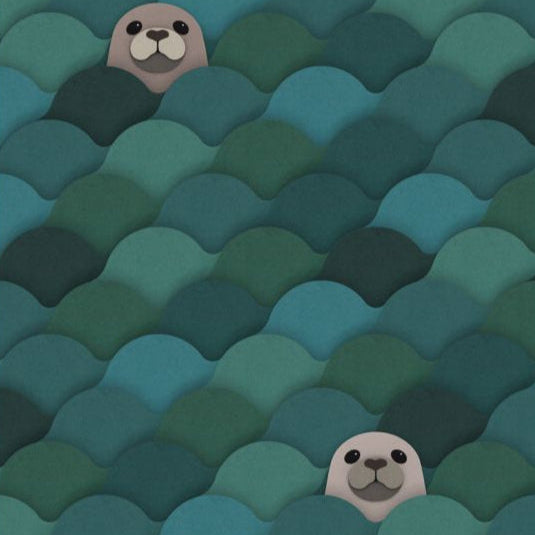 Waterfall wallpaper green - Studio Ditte