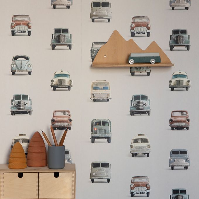 Auto behang licht grijs - Studio Ditte
