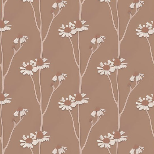 Ribbon wallpaper caramel - Studio Ditte