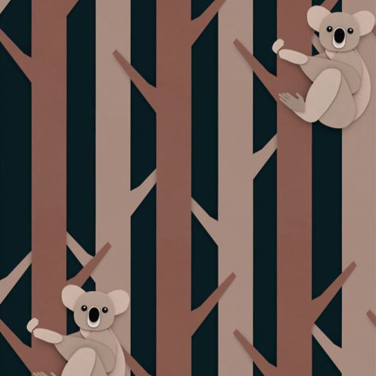 Big cats wallpaper cream - Studio Ditte