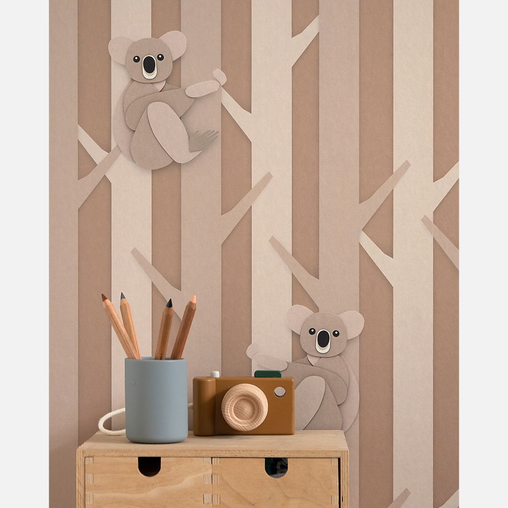 Big cats wallpaper cream - Studio Ditte